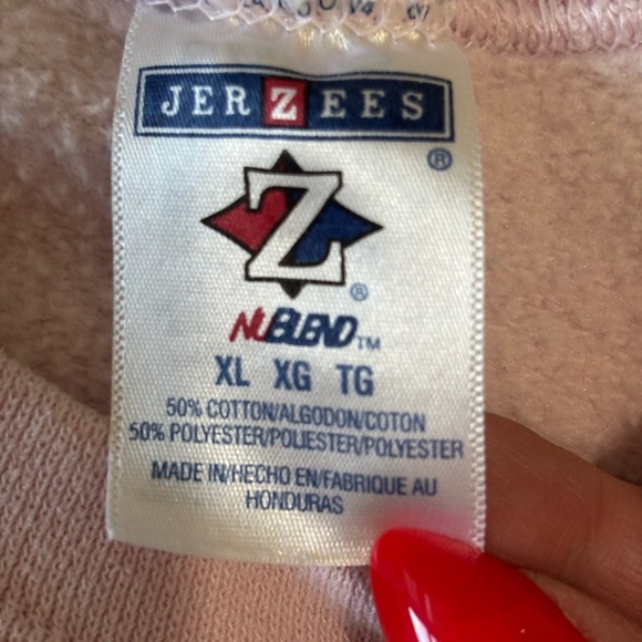 Jerzees NuBlend Women’s Pullover Sweatshirt Crewneck Light Pink XL - Picture 6 of 8